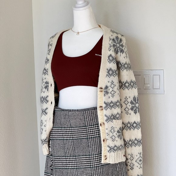 Hollister Co. Women's White and Grey Preppy Style Cardigan - Picture 7 of 9